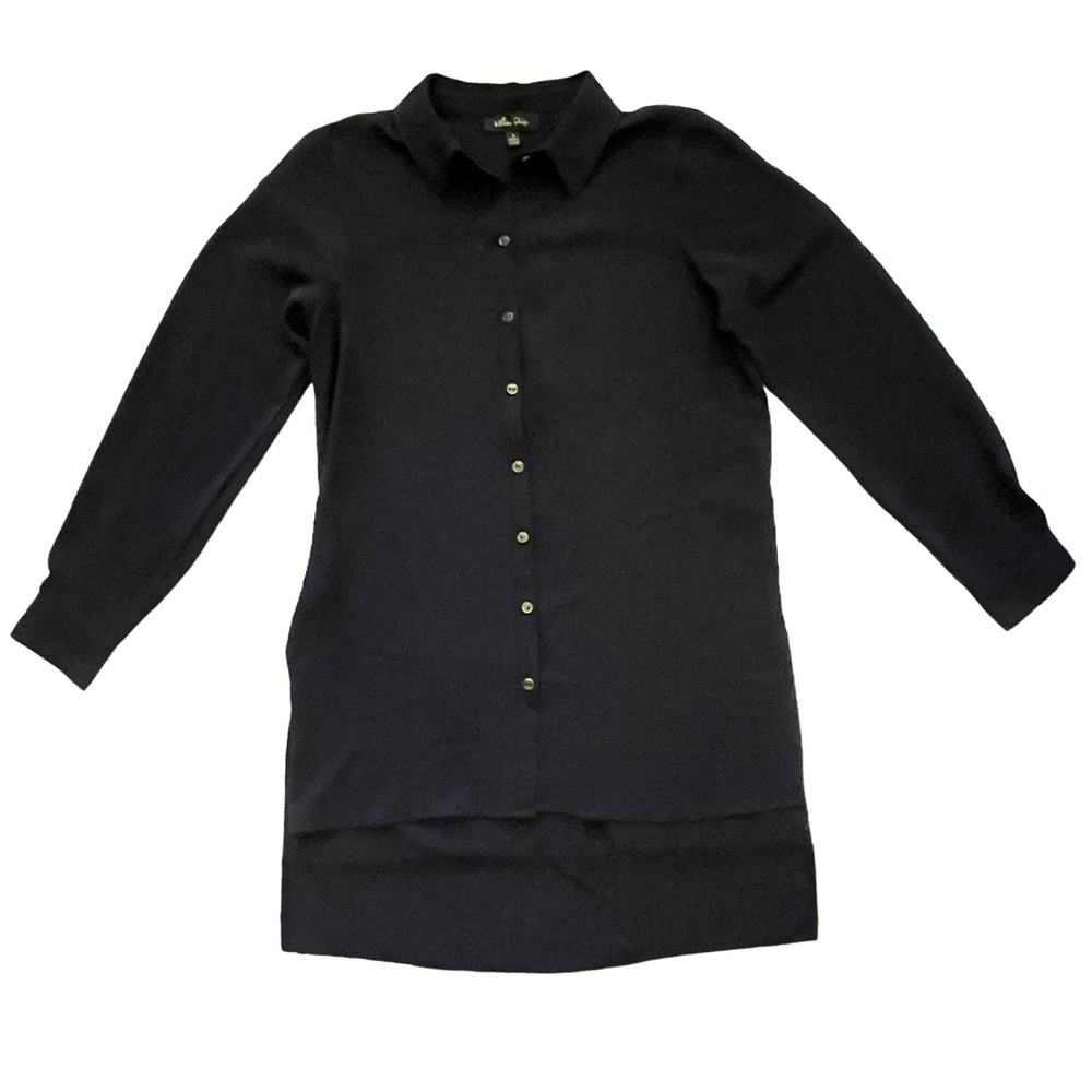Melissa Paige Black Long-Sleeve Blouse - Size S
